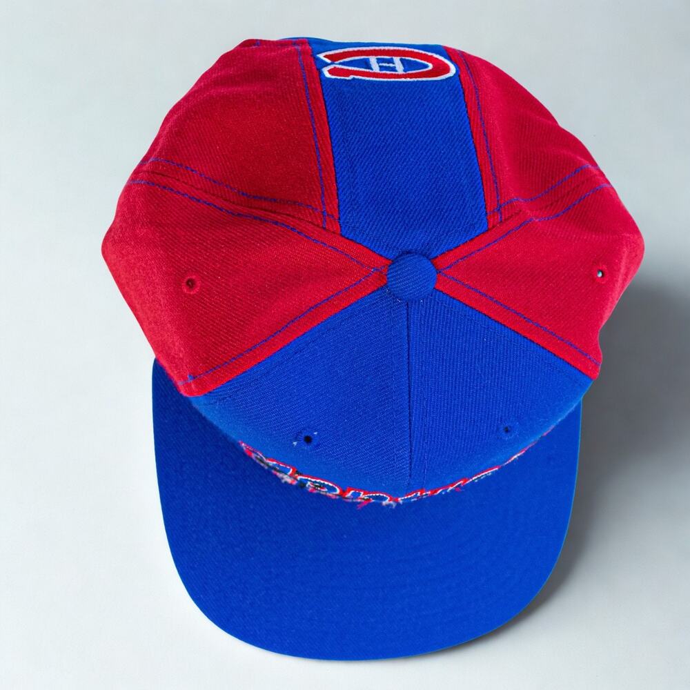 Montreal Canadiens AJD Snapback Hat 90s NHL Double Line Arc NWOT Vintage - Picture 8 of 13